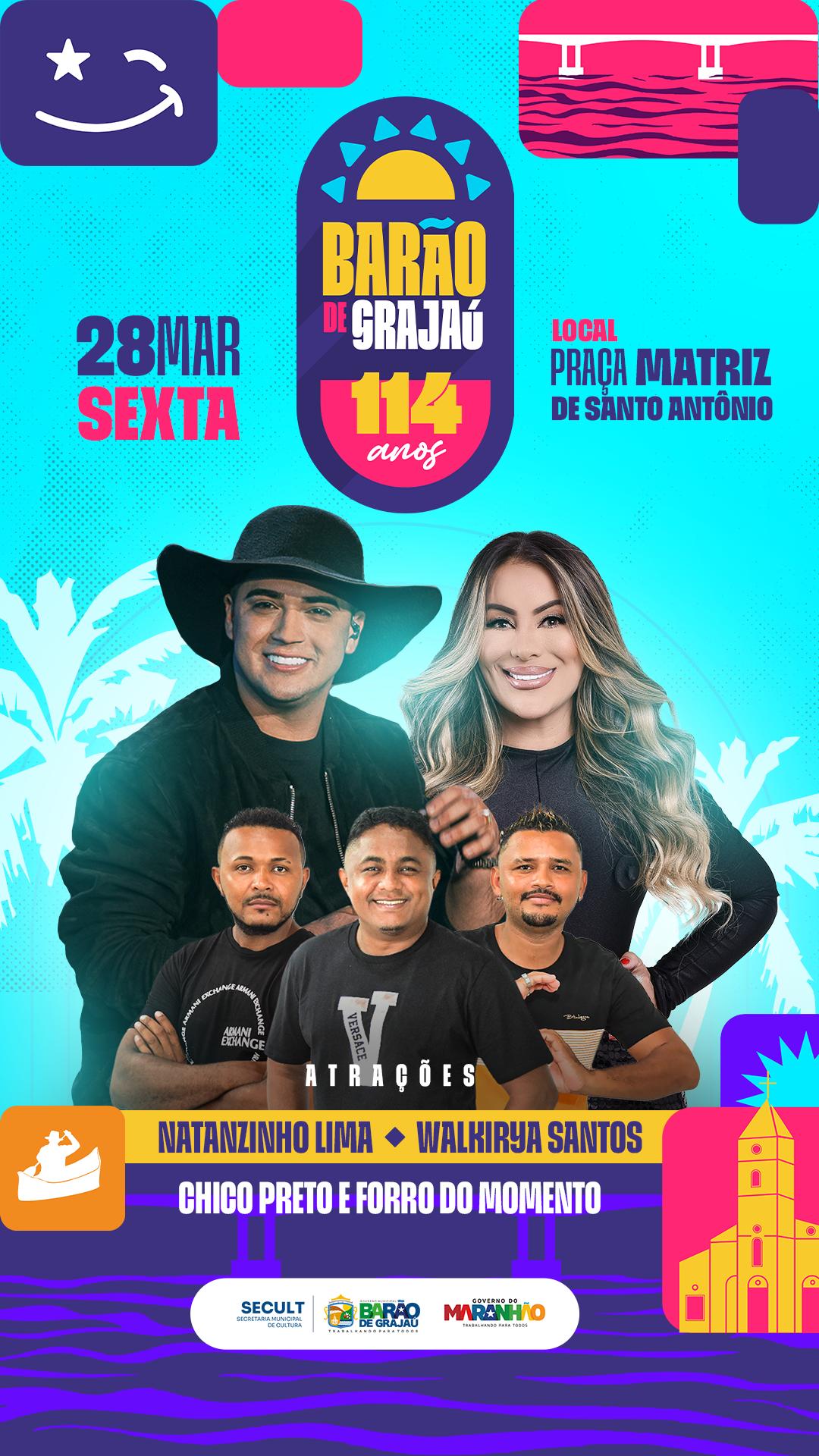 Barão de Grajaú celebra 114 anos com programação especial para a população.