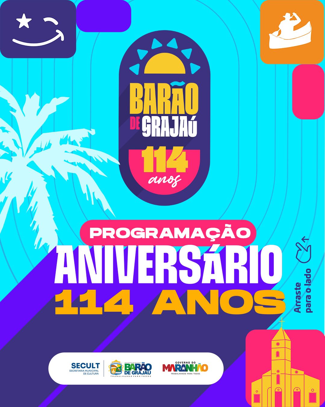 Barão de Grajaú comemora 114 anos com uma programação especial para toda a população!